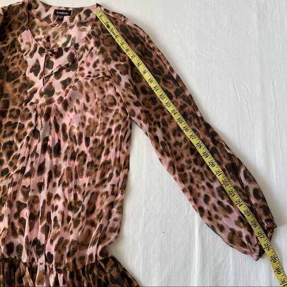 Bebe Popsy Tunic IAK Animal Sorbet print medium Sheer Lightweight Y2K France - Picture 9 of 9
